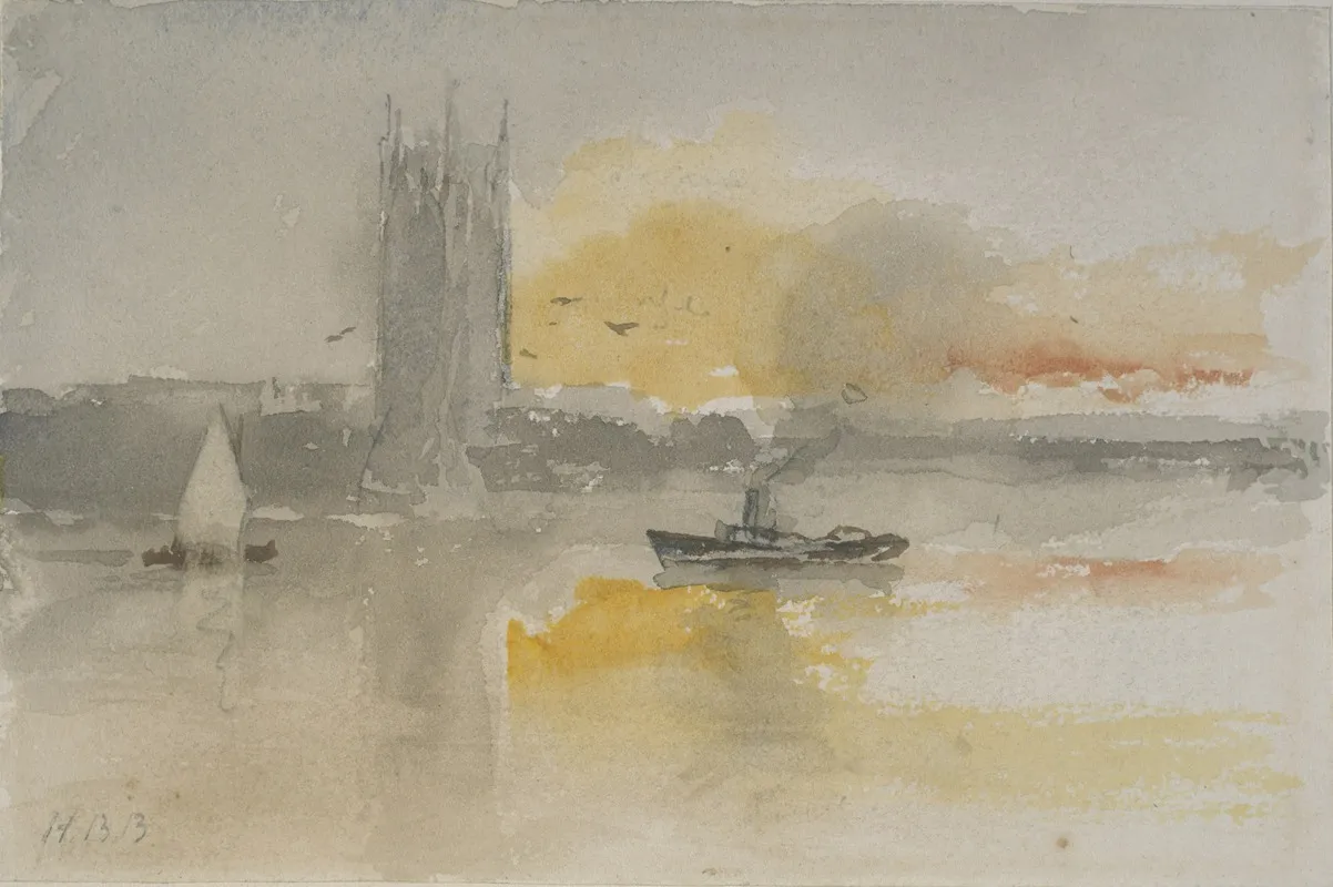 Houses Of Parliament Wall Art by Hercules Brabazon Brabazon - High-Resolution Digital Print