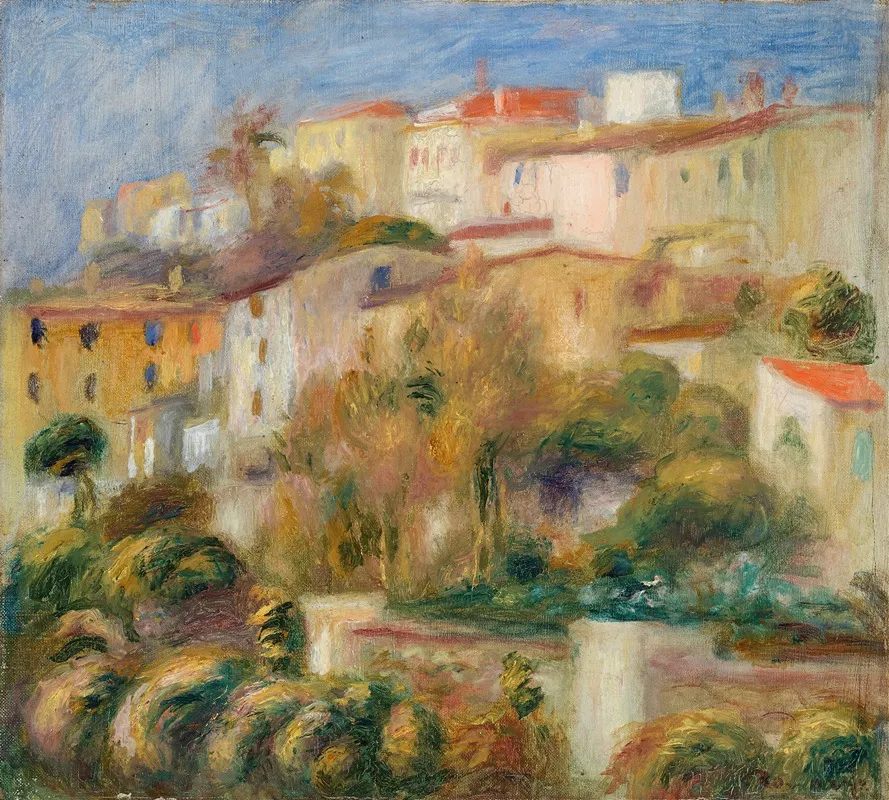 Houses On A Hill Groupe De Maisons Sur Un Coteau