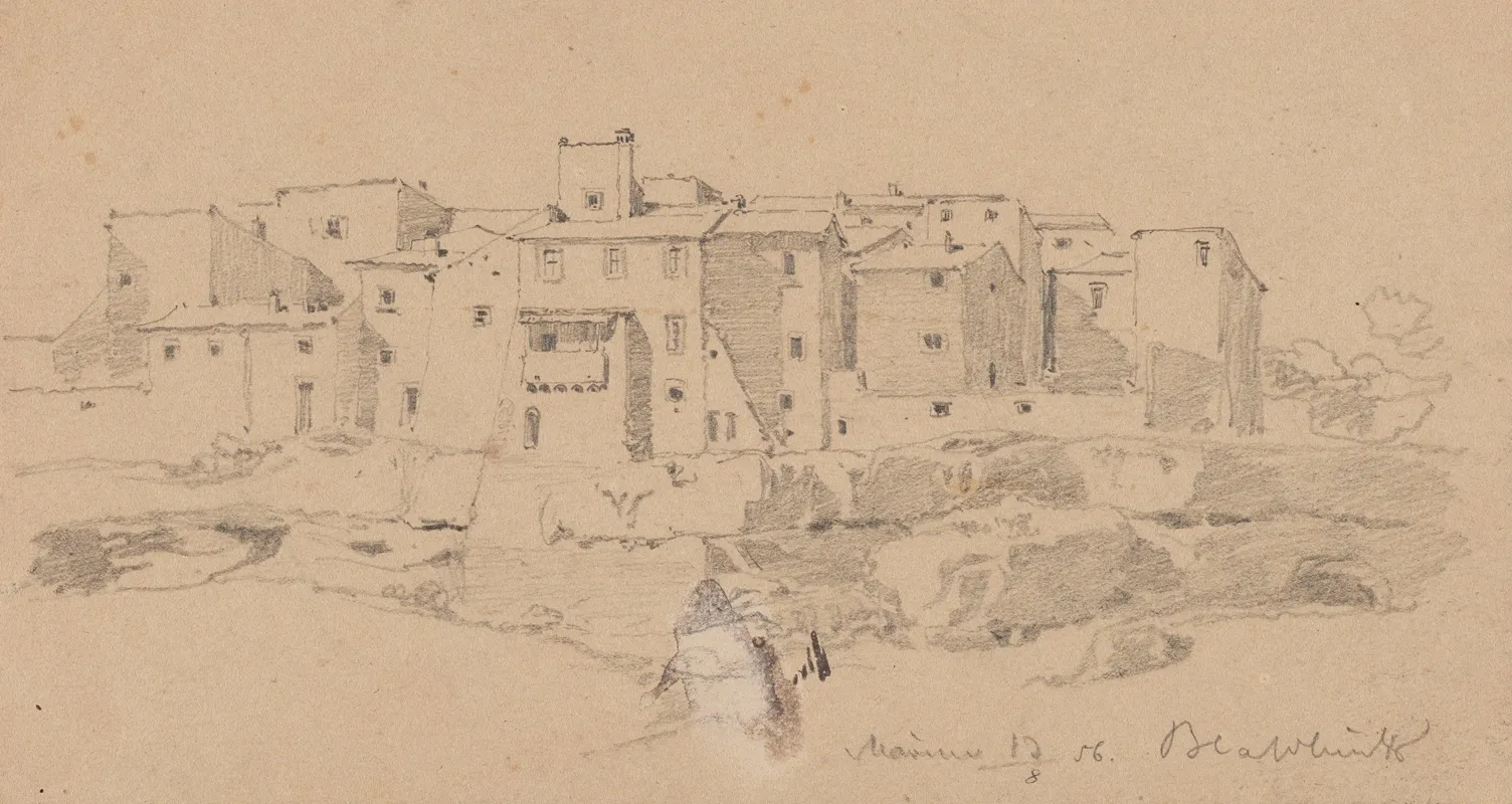 Houses On A Rock Cliff In Marino