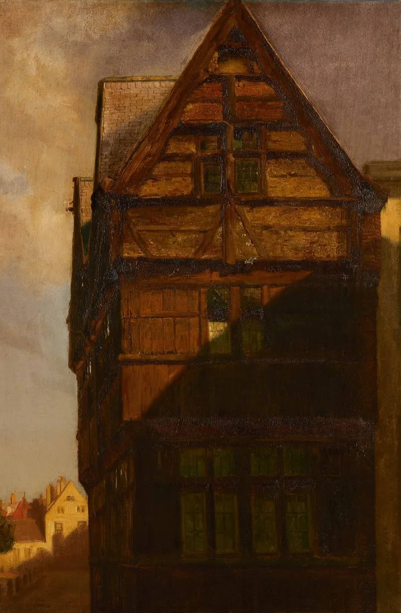 Houten Gevel Groenplaatsstraat Wall Art by Jozef Dyckmans - High-Resolution Digital Print