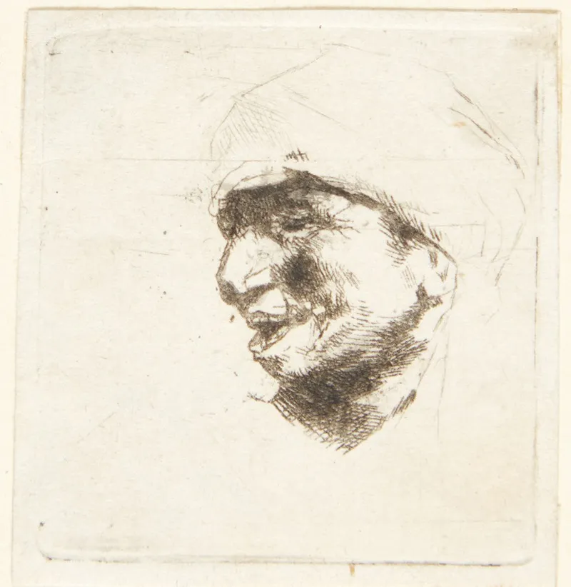 Hoved Af En Leende Bonde Wall Art by Cornelis Pietersz. Bega - High-Resolution Digital Print