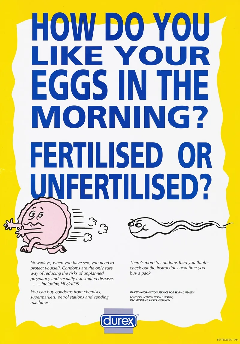 How Do You Like Your Eggs In The Morning Wall Art by Durex Information Service for Sexual Health - High-Resolution Digital Print