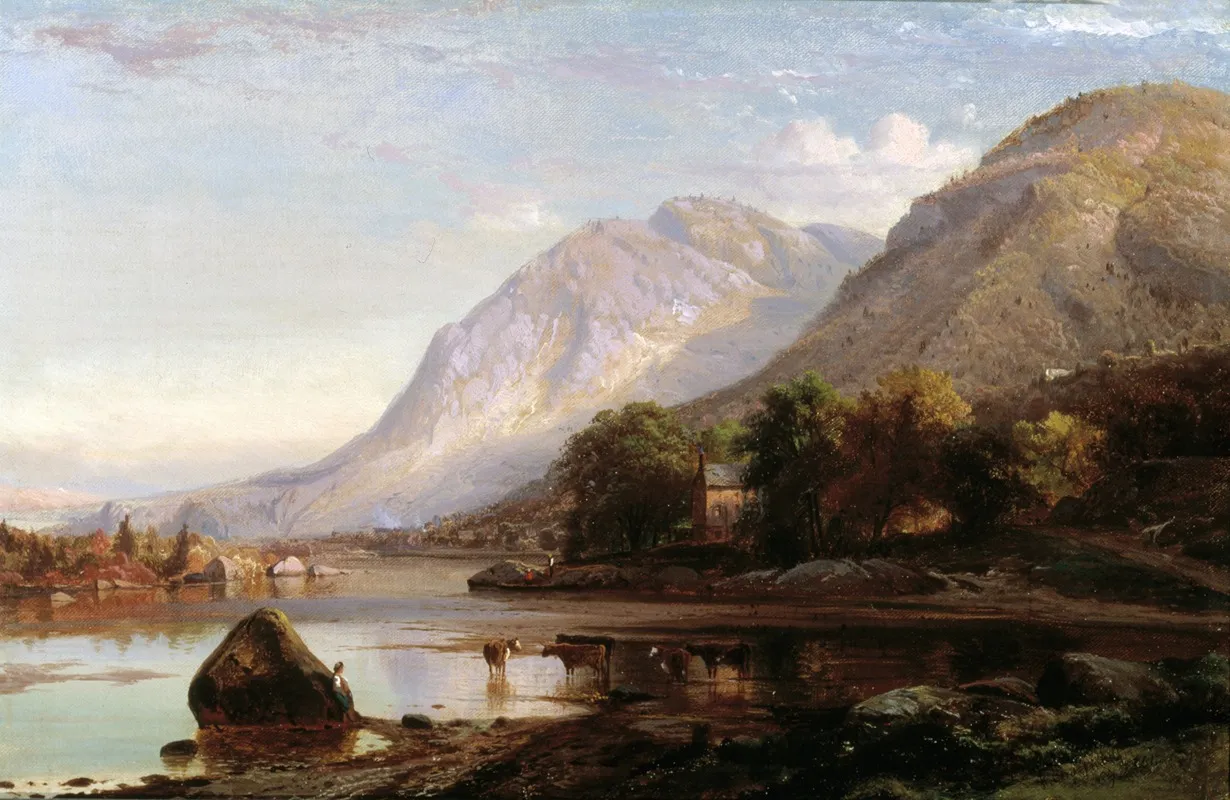 Hudson River At Cold Spring Wall Art by Johann Hermann Carmiencke - High-Resolution Digital Print