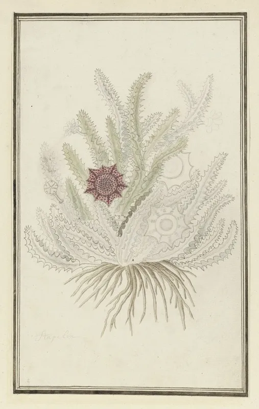 Huernia Guttata Masson Haw Stapelia Guttata Wall Art by Robert Jacob Gordon - High-Resolution Digital Print