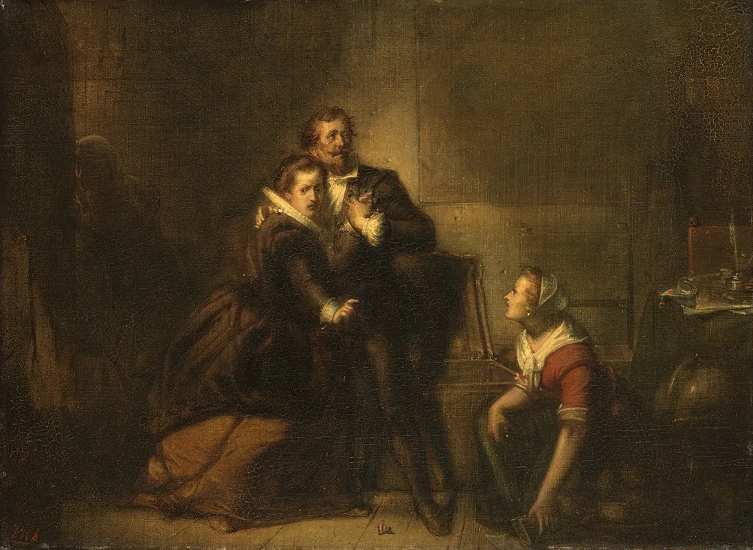 Hugo De Groot Escapes In A Bookcase From Loevestein Castle Anno 1621 Wall Art by Johannes Hinderikus Egenberger - High-Resolution Digital Print