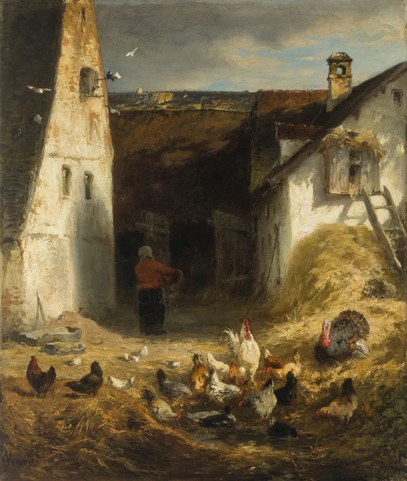 Huhnerhof Im Dachauer Land Wall Art by Albert Kappis - High-Resolution Digital Print