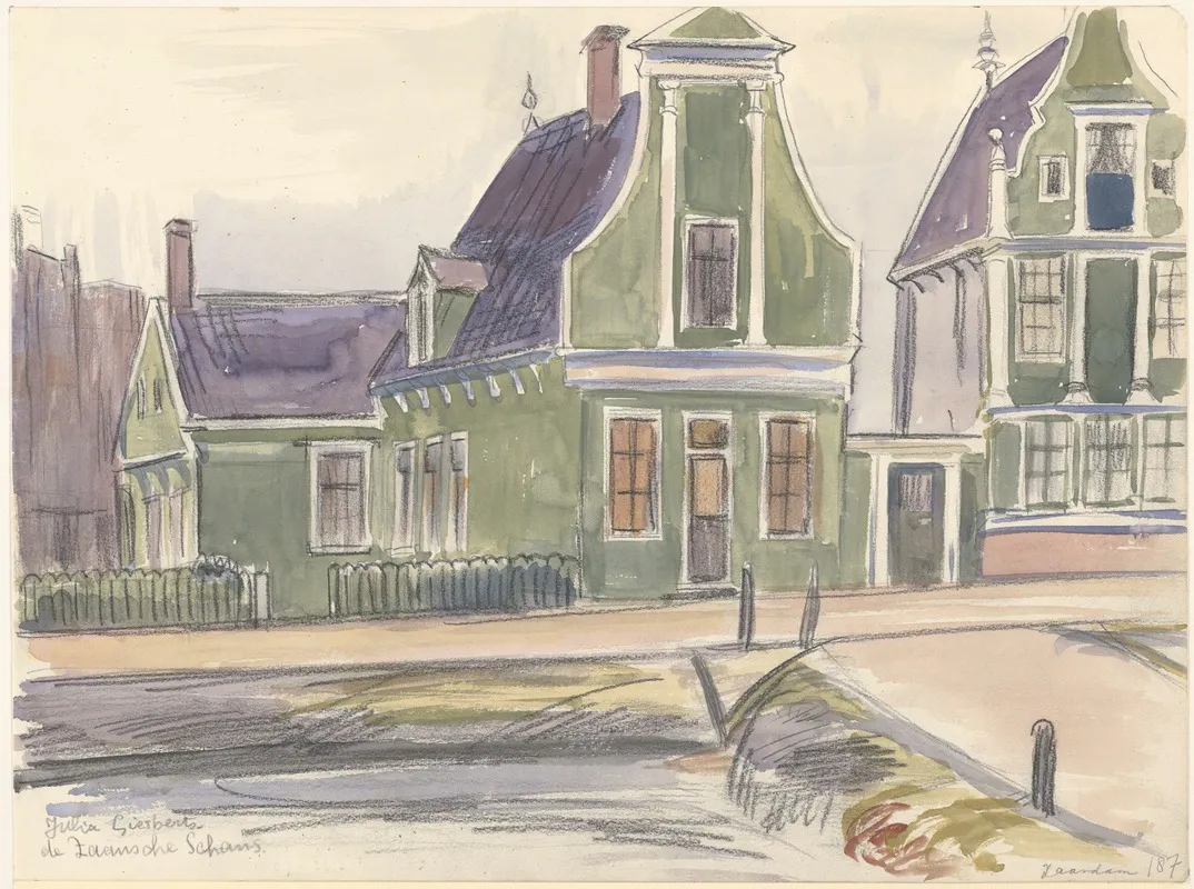 Huizen Aan De Zaanse Schans Wall Art by Julia Giesberts - High-Resolution Digital Print