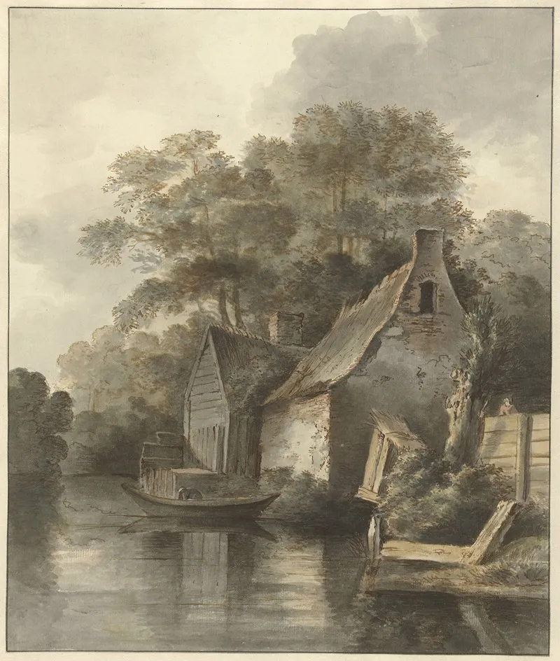 Huizen Aan Een Vaart Wall Art by Daniël Kerkhoff - High-Resolution Digital Print