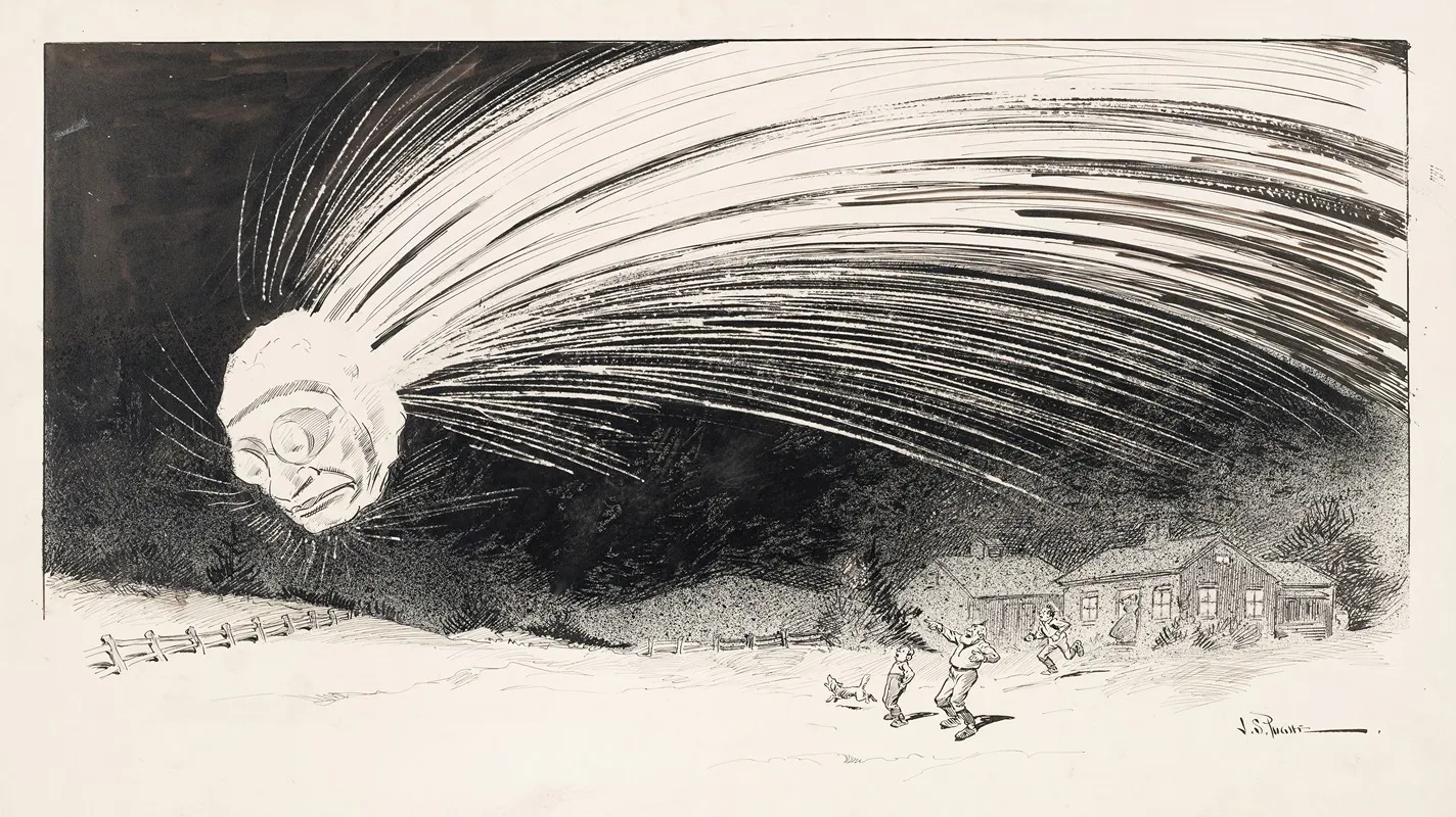 Human Faced Meteorite Streaks Across Night Sky As Family Rushes From Farmhouse