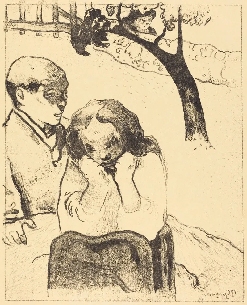 Human Sorrow Miseres Humaines Wall Art by Paul Gauguin - High-Resolution Digital Print
