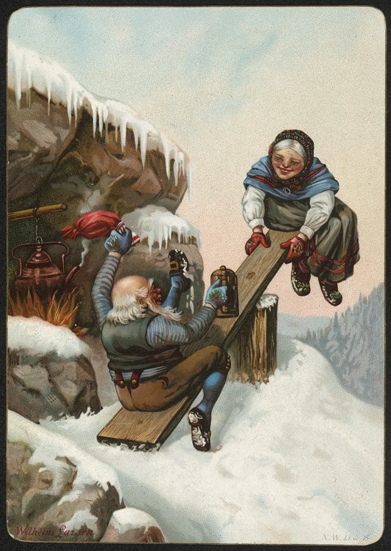 Humorous Christmas Motif 2 Wall Art by Wilhelm Larsen - High-Resolution Digital Print