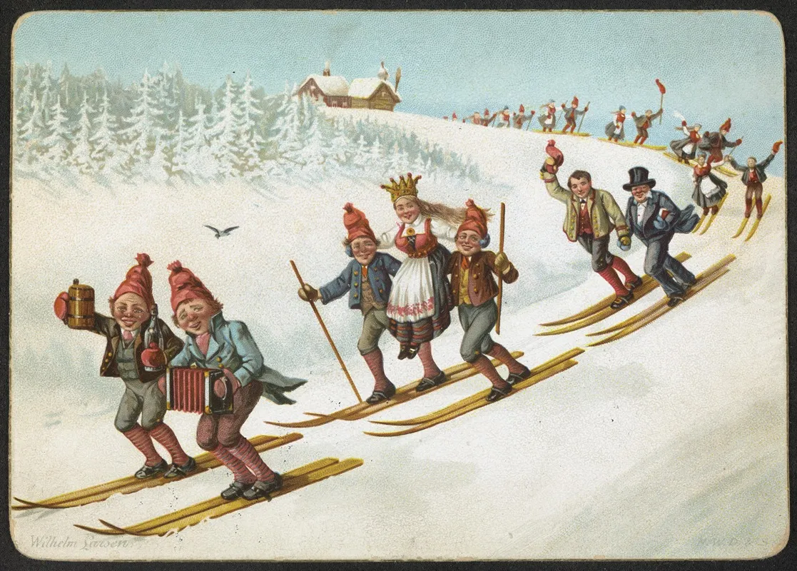 Humorous Christmas Motif 3 Wall Art by Wilhelm Larsen - High-Resolution Digital Print