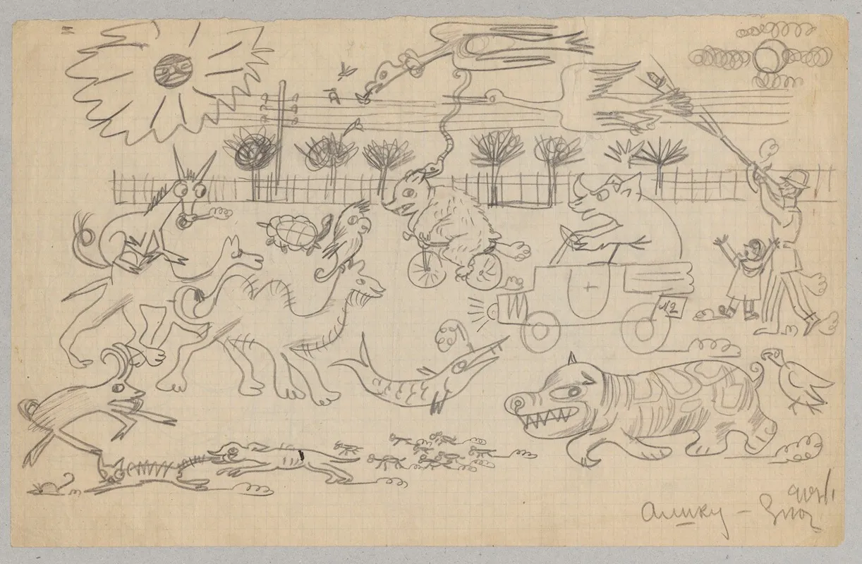 Humorous Drawing For Nephew Alik Iii Animals