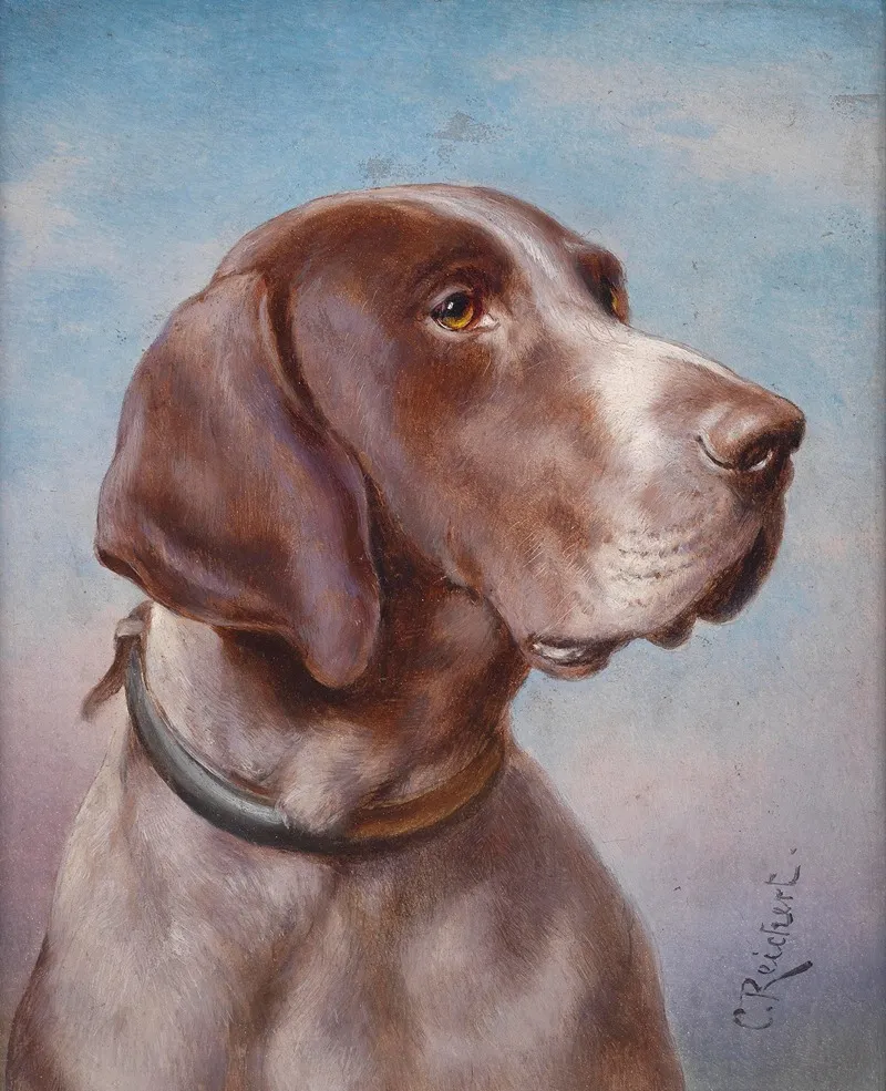 Hundeportrait Wall Art by Carl Reichert - High-Resolution Digital Print