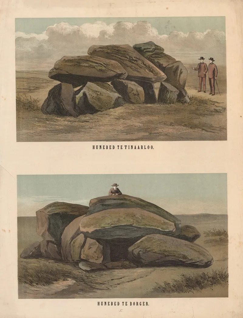 Hunebed Te Tinaarloo Hunebed Te Borger Wall Art by Hendrik Jan van Lummel - High-Resolution Digital Print