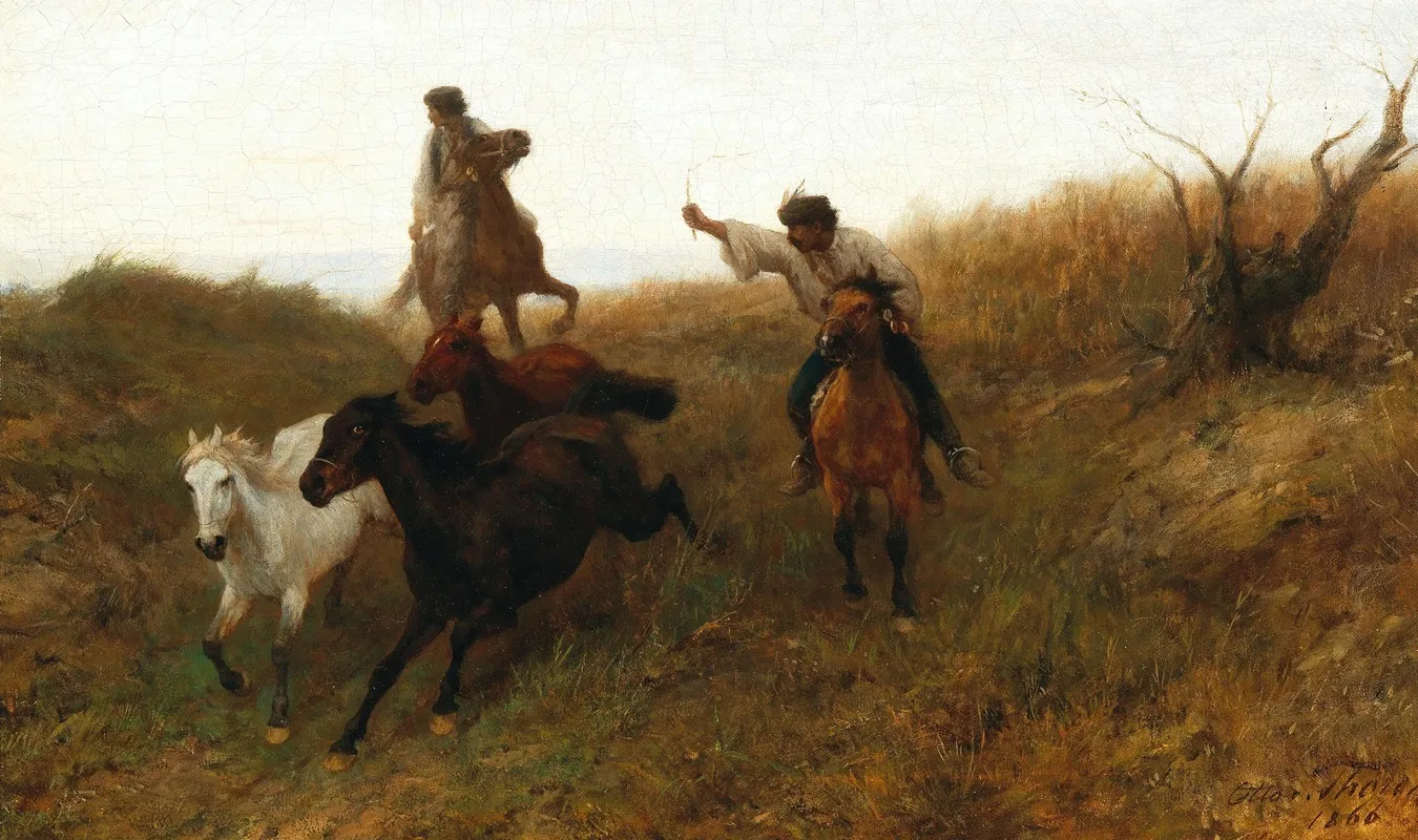 Hungarian Horsemen Wall Art by Otto von Thoren - High-Resolution Digital Print