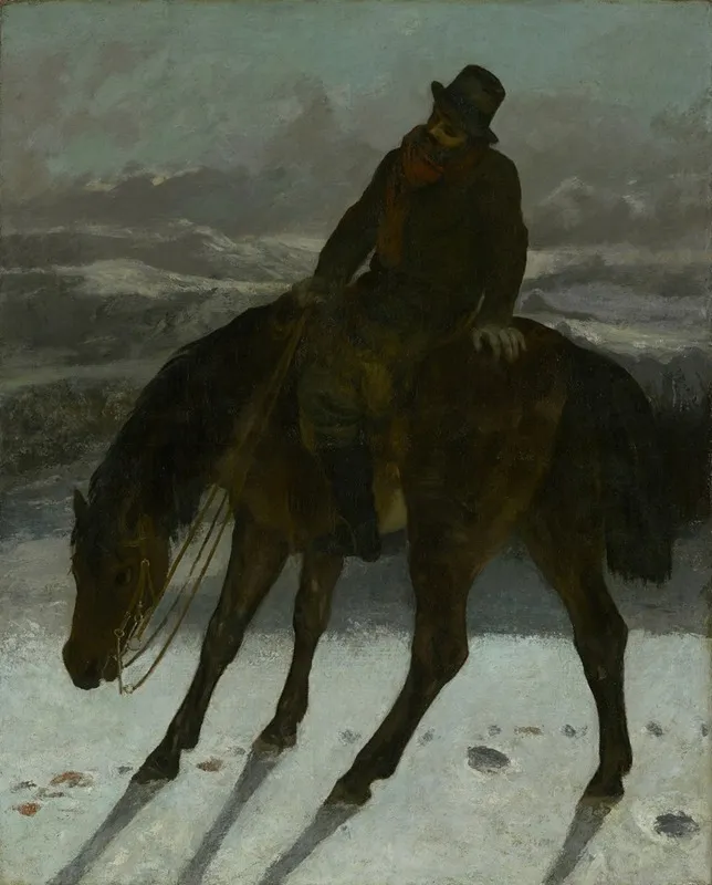 Hunter On Horseback Wall Art by Gustave Courbet - High-Resolution Digital Print