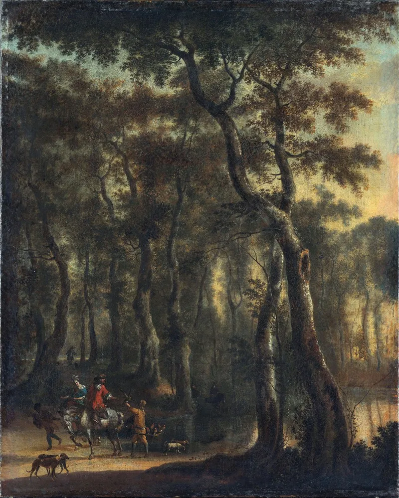 Hunters In The Woods Wall Art by Jan Hackaert - High-Resolution Digital Print
