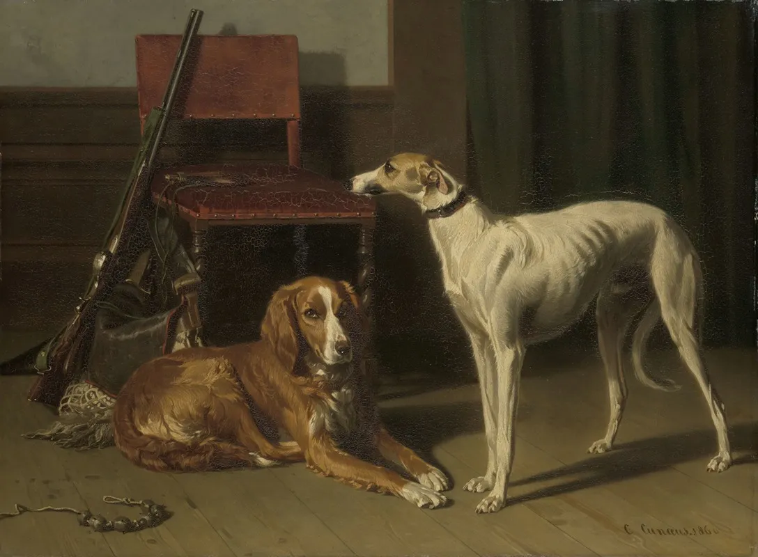 Hunting Companions Wall Art by Conradijn Cunaeus - High-Resolution Digital Print