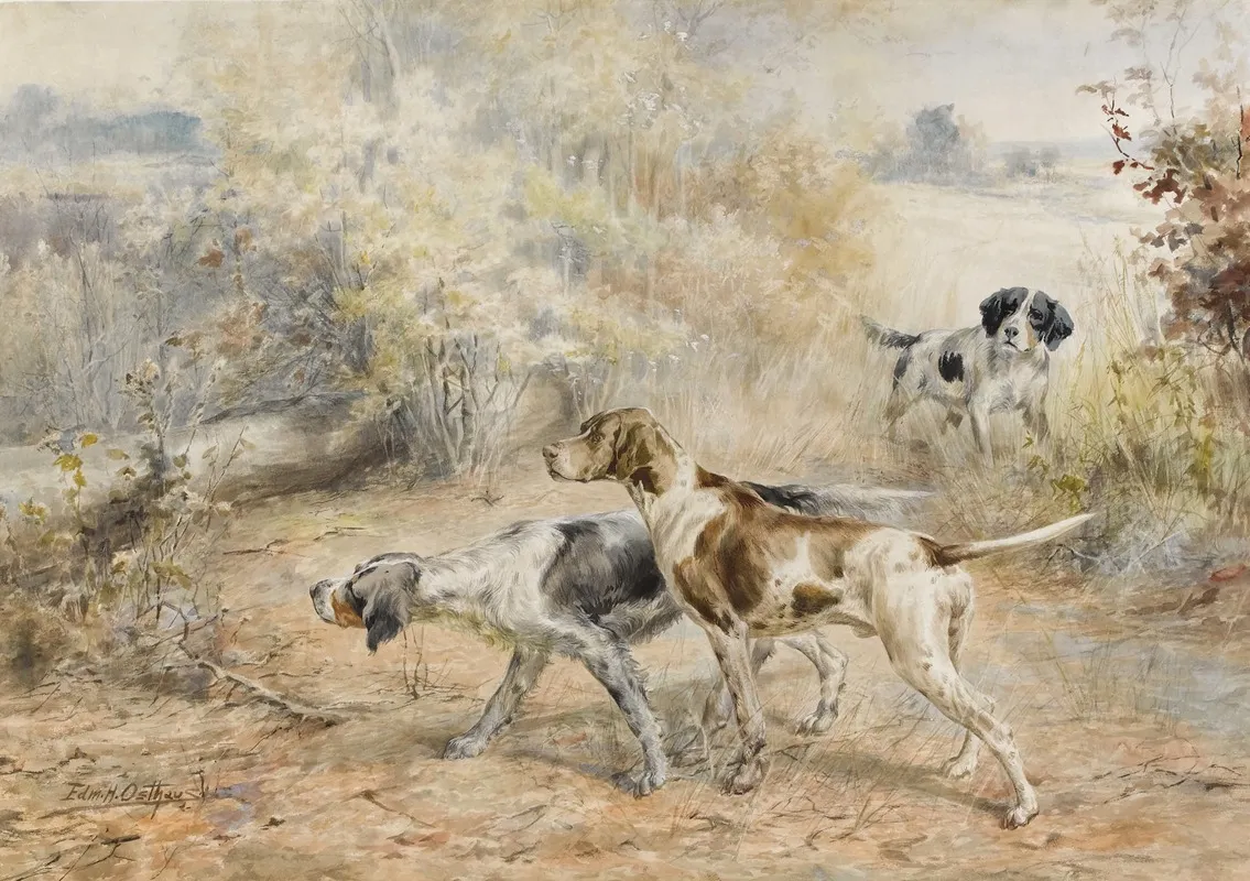 Hunting Dogs 3 Wall Art by Edmund Henry Osthaus - High-Resolution Digital Print