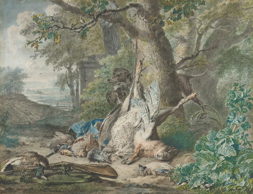 Hunting Still Life In A Forest