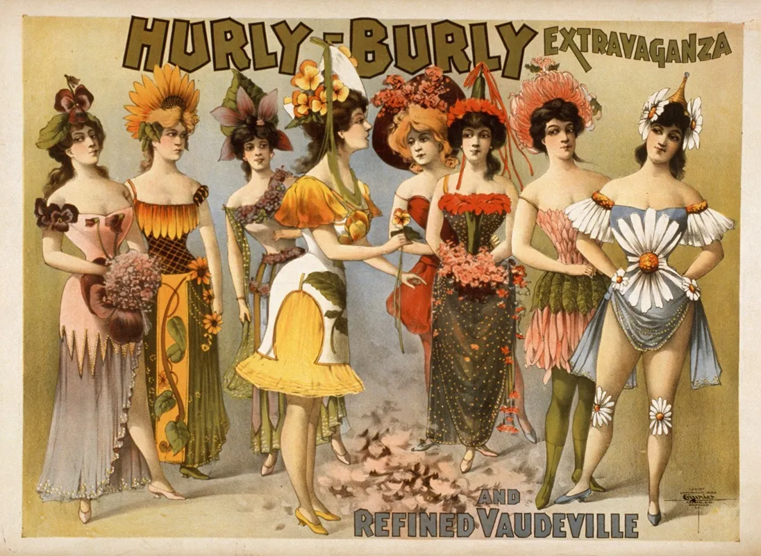 Hurly Burly Extravaganza And Refined Vaudeville 2 Wall Art by Courier Litho. Co. - High-Resolution Digital Print