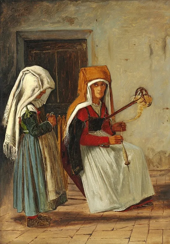 Huslig Scene I Cervara
