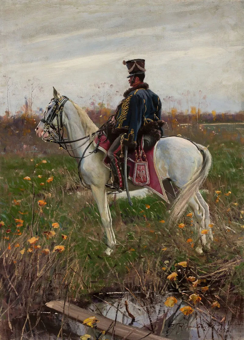 Hussar From The 13th Regiment Of The Army Of The Duchy Of Warsaw Wall Art by Zygmunt Rozwadowski - High-Resolution Digital Print