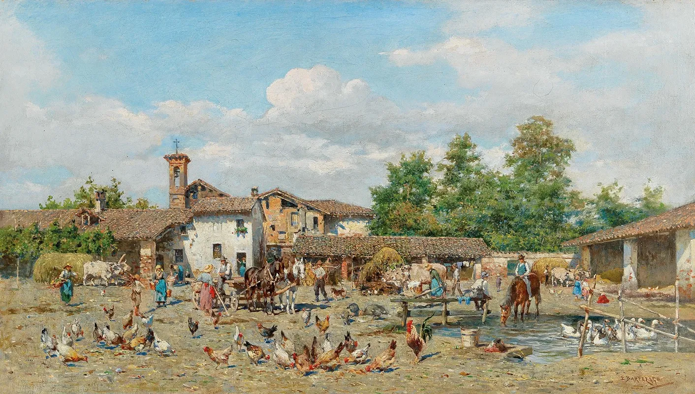 Hustle And Bustle Outside The Village