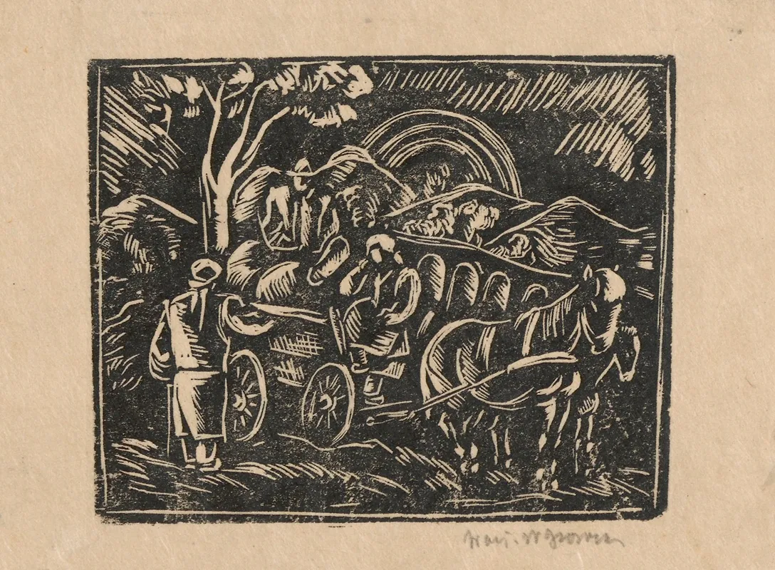 Hutsuls On A Cart