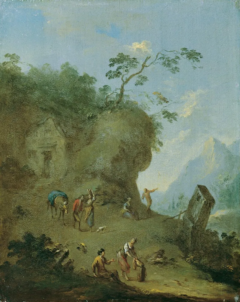 Hutte Auf Einer Waldhohe Wall Art by Norbert Joseph Carl Grund - High-Resolution Digital Print