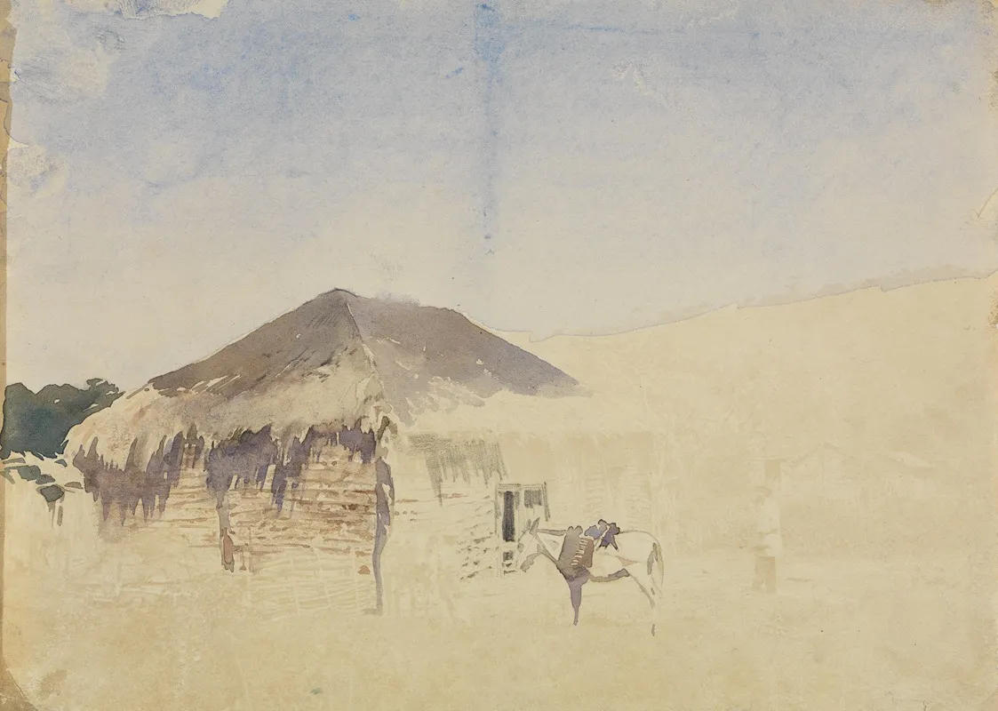 Hutten Mann Pferd