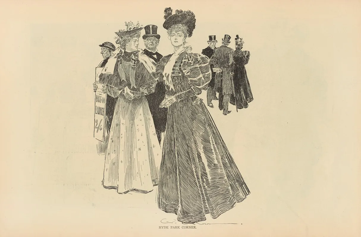 Hyde Park Corner 2 Wall Art by Charles Dana Gibson - High-Resolution Digital Print