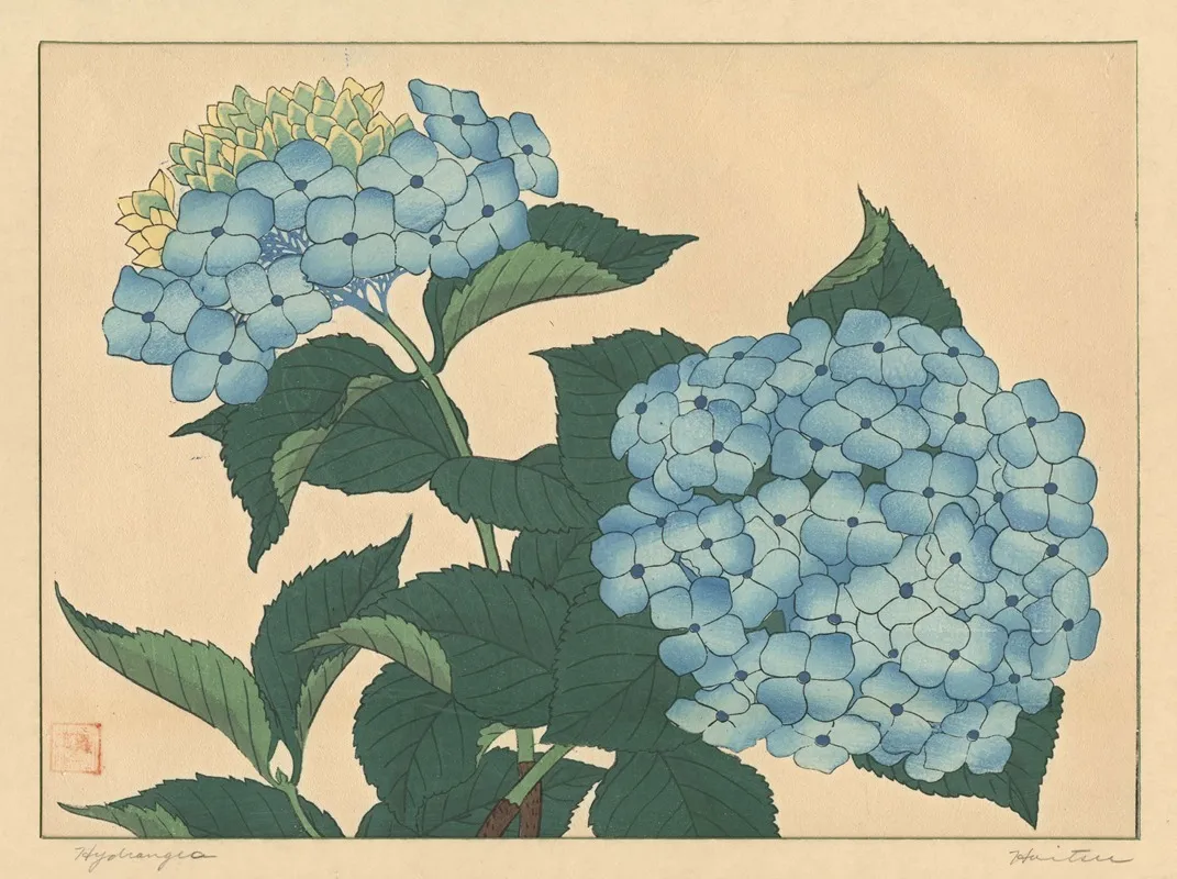 Hydrangea 2 Wall Art by Sakai Hōitsu - High-Resolution Digital Print