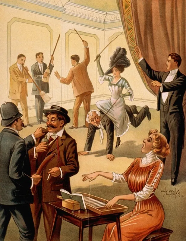Hypnotist Directing People To Do Unusual Activities Ii Wall Art by Donalson Lith. Co - High-Resolution Digital Print