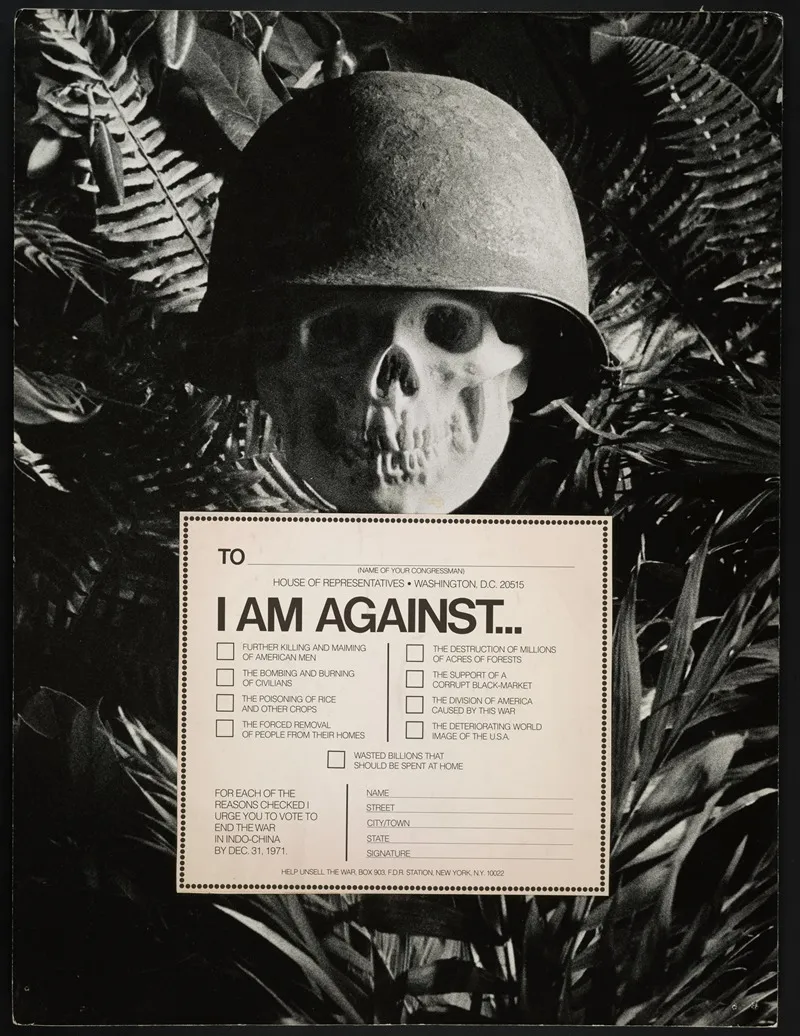 I Am Against Further Killing And Maiming Of American Men Wall Art by Ron Johnstone - High-Resolution Digital Print