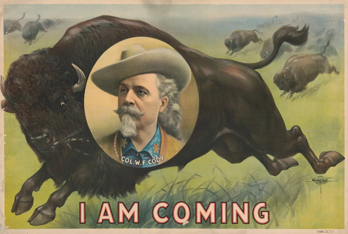 I Am Coming Col W F Cody Wall Art by Courier Litho. Co. - High-Resolution Digital Print