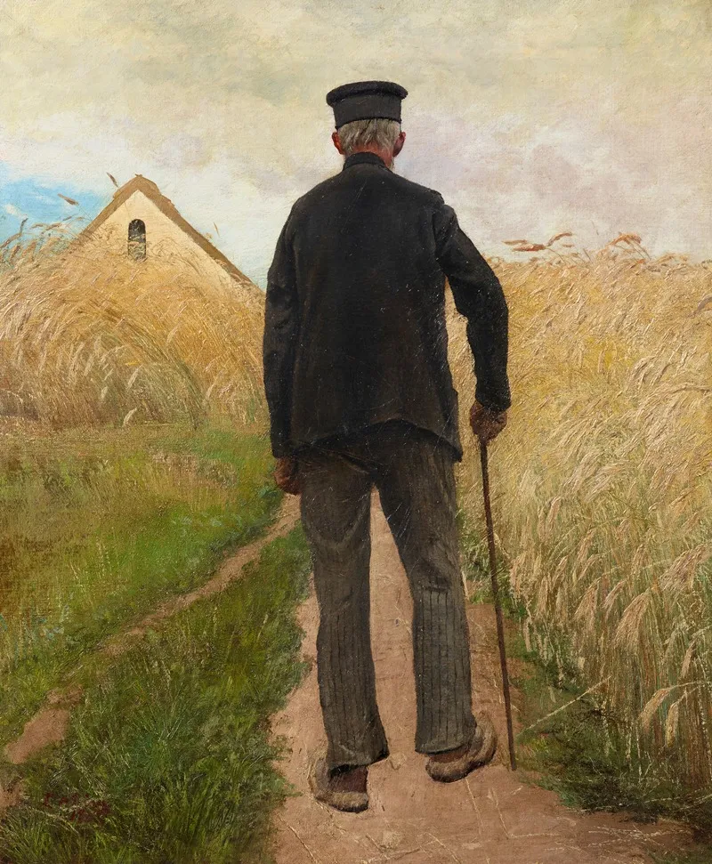 I Kornmarken Walking In A Rye Field