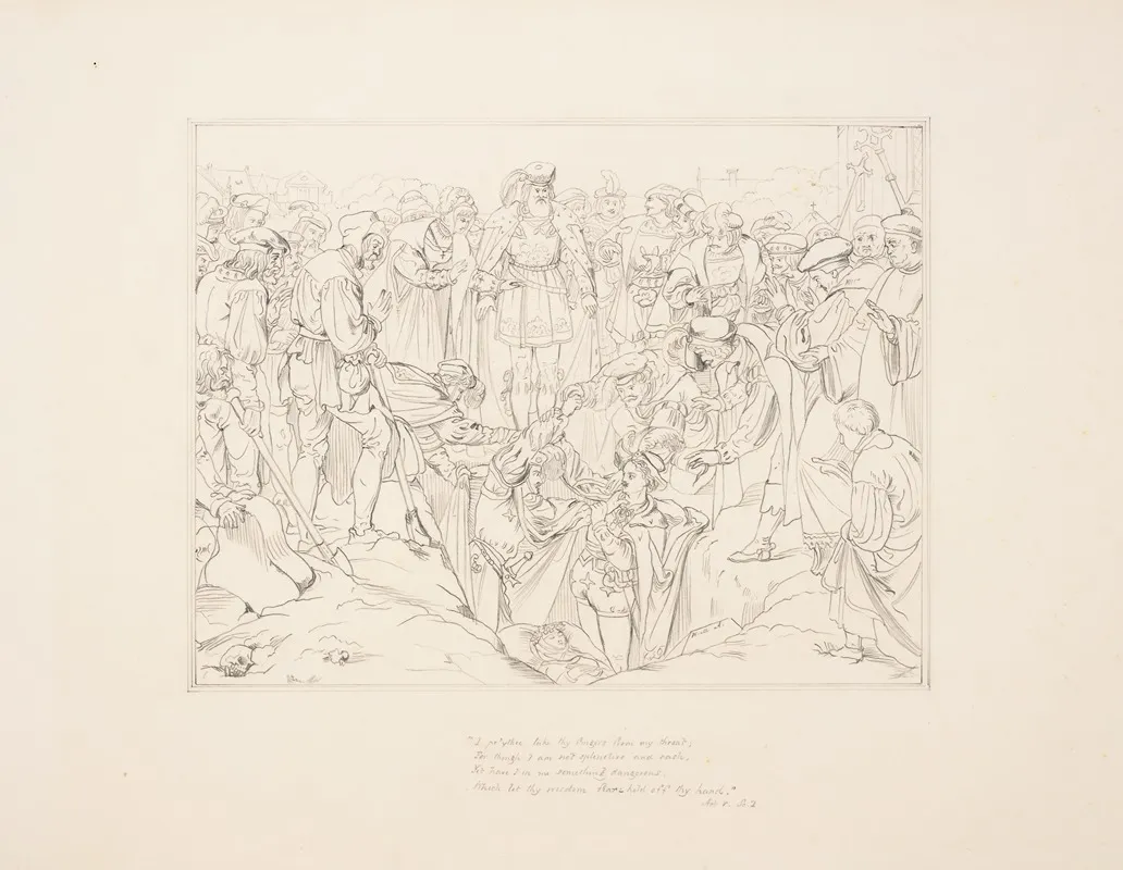 I Pry Thee Take Thy Fingers From My Throat Hamlet Act V Sc I Wall Art by William M. Anderson - High-Resolution Digital Print