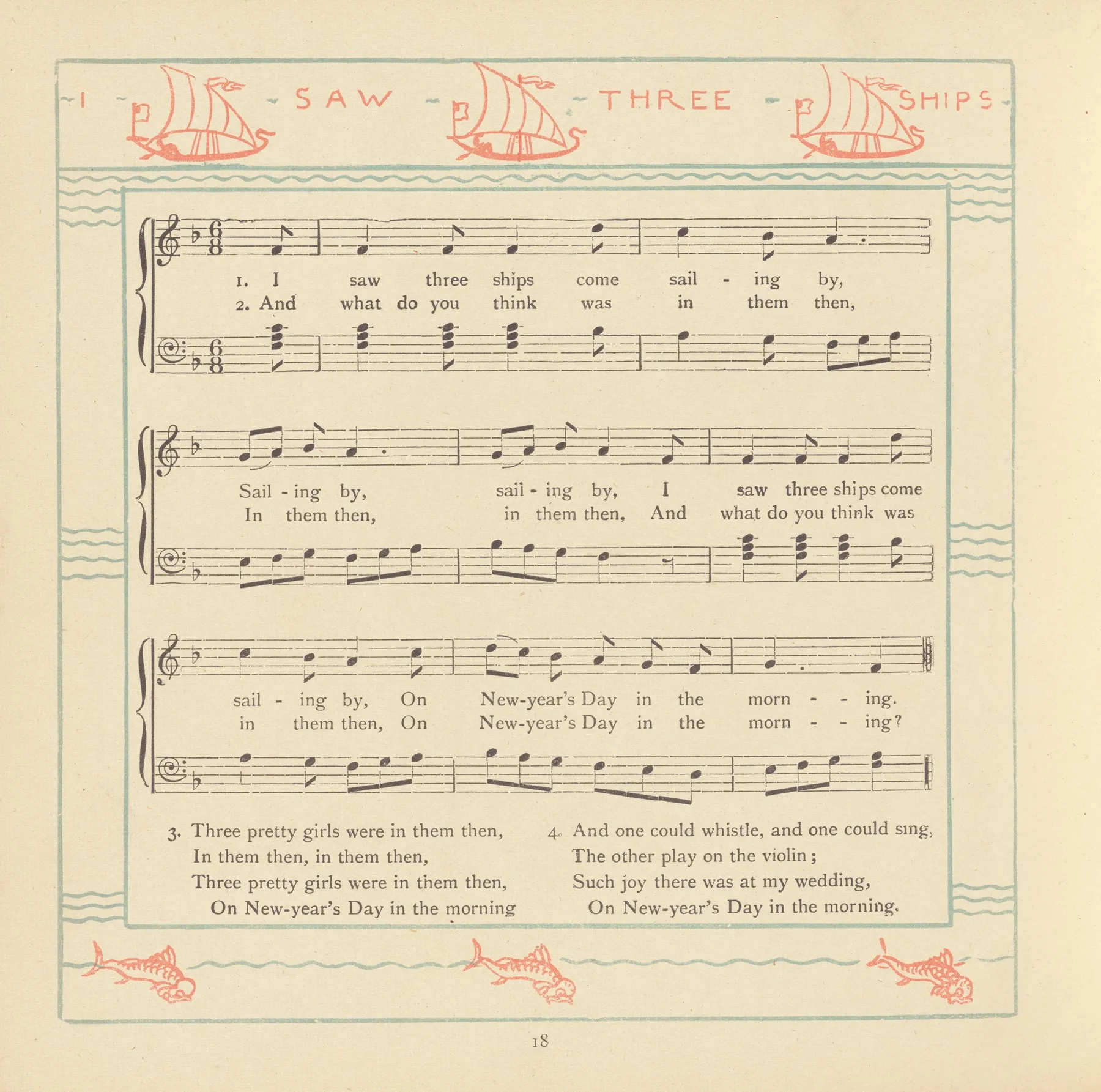 I Saw Three Ships 2 Wall Art by Walter Crane - High-Resolution Digital Print