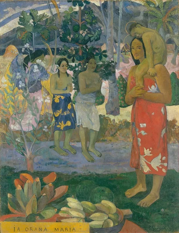 Ia Orana Maria Hail Mary Wall Art by Paul Gauguin - High-Resolution Digital Print