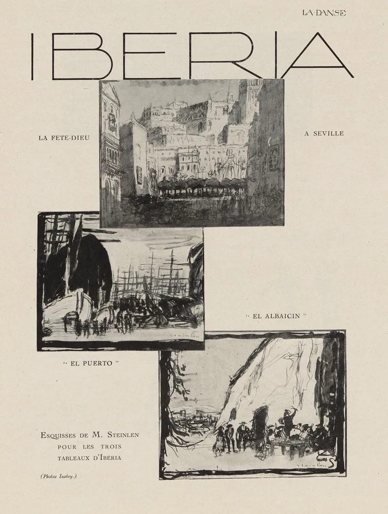 Iberia La Fete Dieu Wall Art by Théophile Alexandre Steinlen - Canvas Print