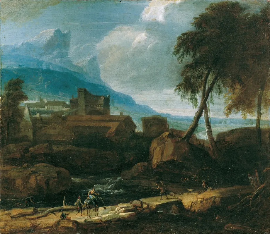 Ideale Landschaft 2 Wall Art by David Richter the elder - High-Resolution Digital Print