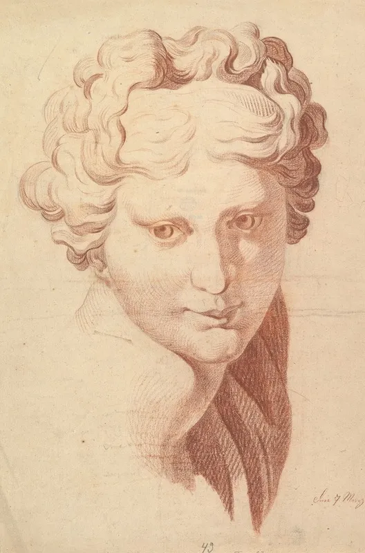 Idealized Female Head Copied After The Antique Wall Art by Johann Evangelist Kastner - High-Resolution Digital Print