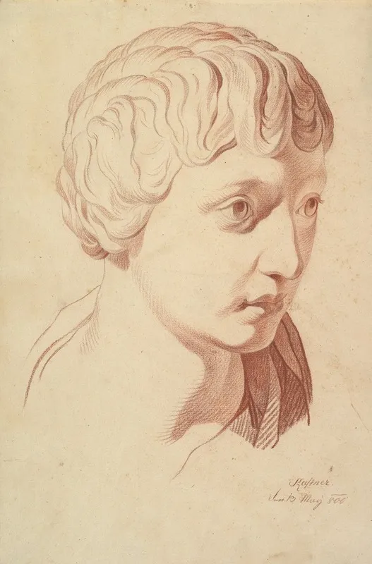 Idealized Head Looking Right Copied After The Antique Wall Art by Johann Evangelist Kastner - High-Resolution Digital Print