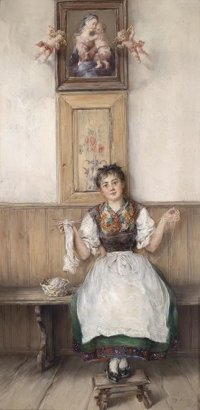 Idylle In Der Stube Wall Art by Otto Piltz - High-Resolution Digital Print