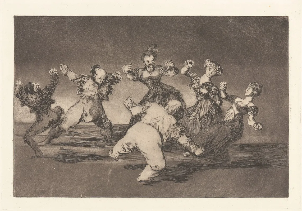 If Marion Will Dance Then She Will Have To Take The Consequences Si Marina Baylo Tome Lo Que Hallo Wall Art by Francisco de Goya - High-Resolution Digital Print