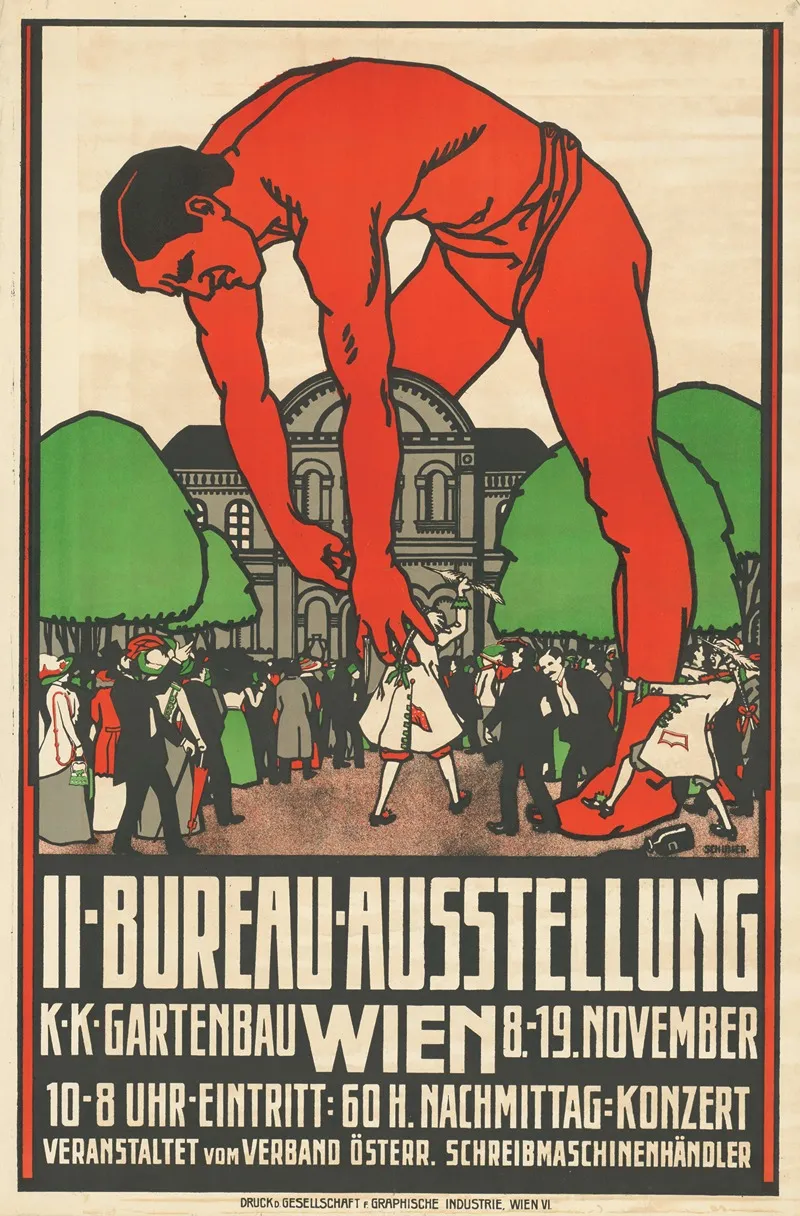Ii Bureau Ausstellung Wien Veranstaltet Vom Verband Osterreichischer Schreibmaschinenhandler Wall Art by Leonhard Schuller - High-Resolution Digital Print