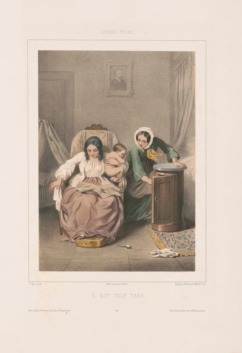 Il Est Trop Tard 2 Wall Art by Edmé Jean Pigal - High-Resolution Digital Print