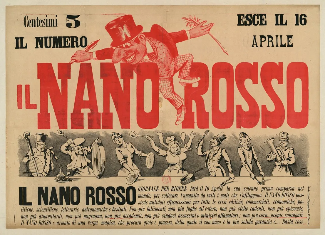 Il Nanno Rosso Giornale Per Ridere Wall Art by Ottavio Rodella Tavio - High-Resolution Digital Print